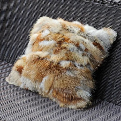 CX - D - 96B New Products Silver Fox Fur Red Fox Fur Sofa Cushion Cover - Julia M LifeStyles