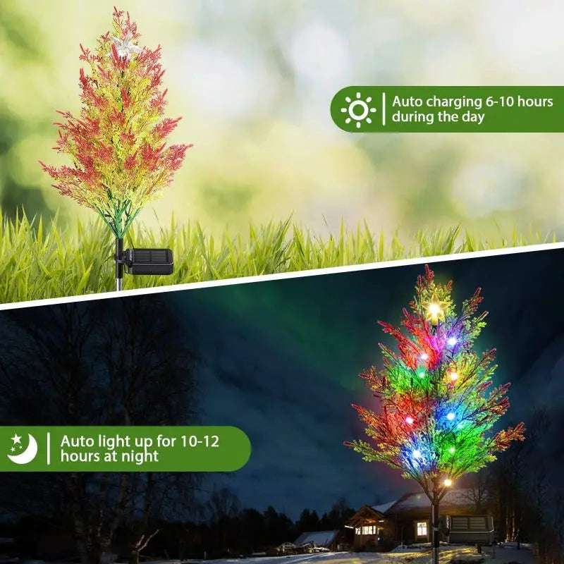 Cypress Tree Led Outdoor Waterproof Solar Powered Lights - Julia M LifeStyles