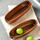 CZSAE Wooden Boat - shaped Fruit & Nut Bowl 🌳 - Julia M LifeStyles