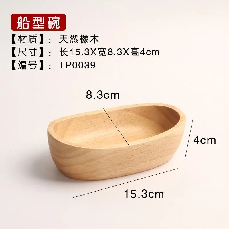 CZSAE Wooden Boat - shaped Fruit & Nut Bowl 🌳 - Julia M LifeStyles