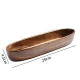 CZSAE Wooden Boat - shaped Fruit & Nut Bowl 🌳 - Julia M LifeStyles