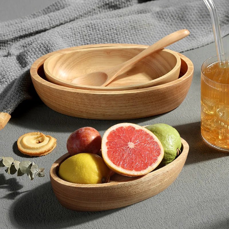 CZSAE Wooden Boat - shaped Fruit & Nut Bowl 🌳 - Julia M LifeStyles