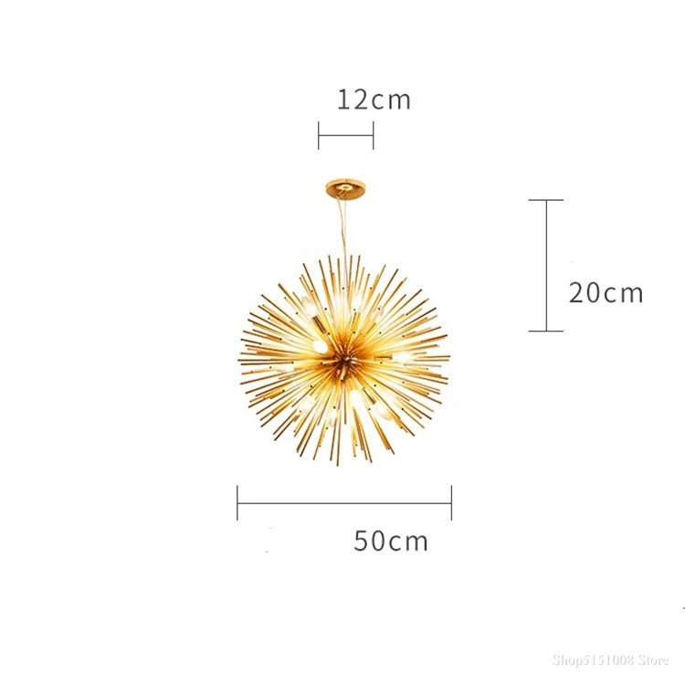 Dandelion Sputnik Chandelier - Modern Iron Art Lighting - Julia M LifeStyles