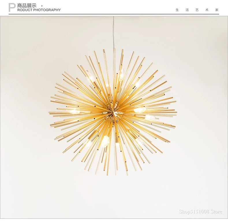 Dandelion Sputnik Chandelier - Modern Iron Art Lighting - Julia M LifeStyles