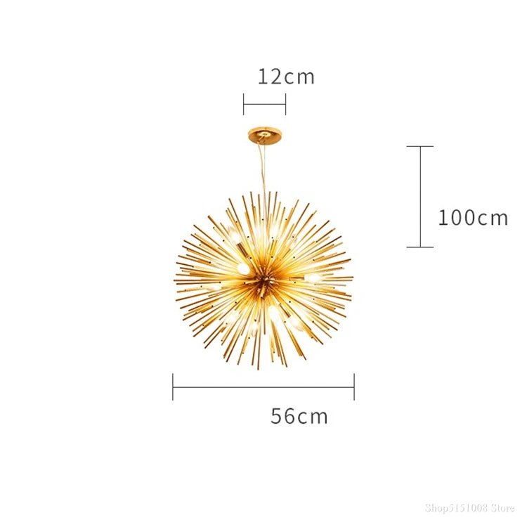 Dandelion Sputnik Chandelier - Modern Iron Art Lighting - Julia M LifeStyles