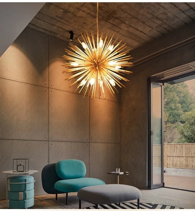 Dandelion Sputnik Chandelier - Modern Iron Art Lighting - Julia M LifeStyles