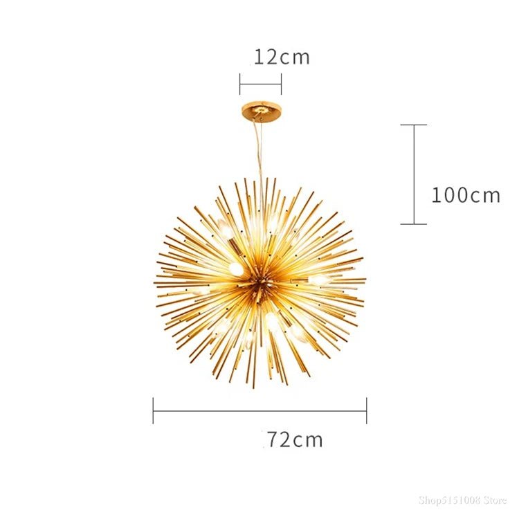 Dandelion Sputnik Chandelier - Modern Iron Art Lighting - Julia M LifeStyles