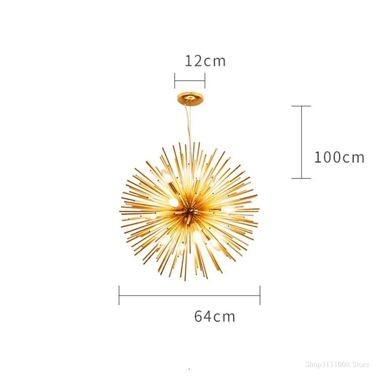 Dandelion Sputnik Chandelier - Modern Iron Art Lighting - Julia M LifeStyles