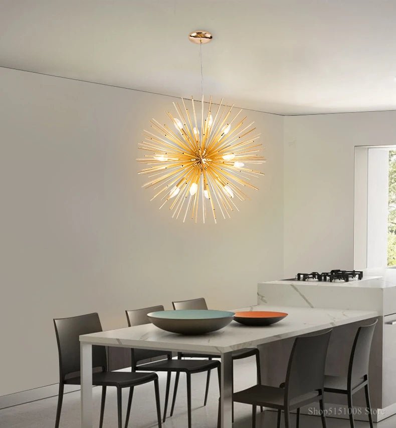 Dandelion Sputnik Chandelier - Modern Iron Art Lighting - Julia M LifeStyles