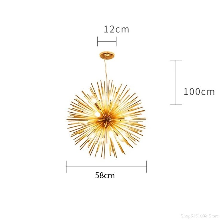 Dandelion Sputnik Chandelier - Modern Iron Art Lighting - Julia M LifeStyles