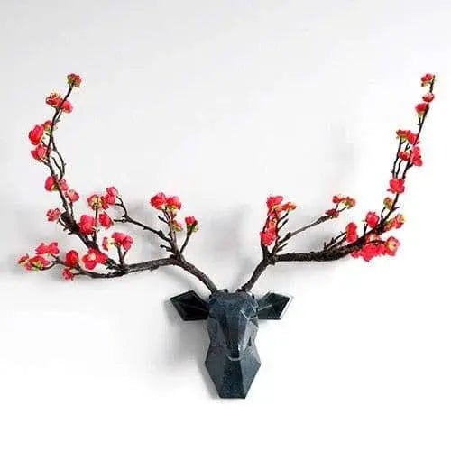 Deer Head 3d Wall Decor Resin Statue Christmas ornaments Accessories - Julia M LifeStyles