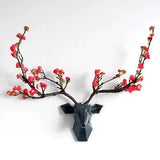 Deer Head 3d Wall Decor Resin Statue Christmas ornaments Accessories - Julia M LifeStyles