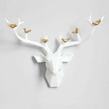 Deer Head 3d Wall Decor Resin Statue Christmas ornaments Accessories - Julia M LifeStyles