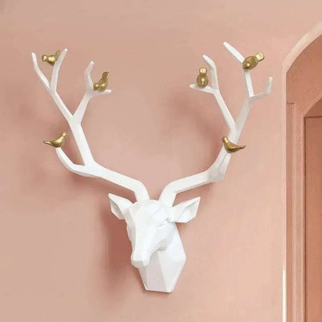 Deer Head 3d Wall Decor Resin Statue Christmas ornaments Accessories - Julia M LifeStyles