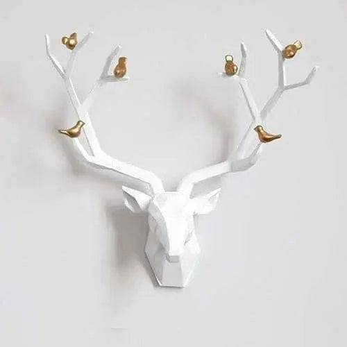 Deer Head 3d Wall Decor Resin Statue Christmas ornaments Accessories - Julia M LifeStyles