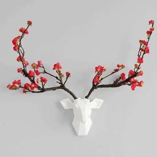 Deer Head 3d Wall Decor Resin Statue Christmas ornaments Accessories - Julia M LifeStyles