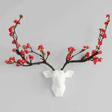 Deer Head 3d Wall Decor Resin Statue Christmas ornaments Accessories - Julia M LifeStyles