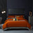 Delicate Sea Wave Orange 4-Piece Cotton Bedding Set - Julia M LifeStyles