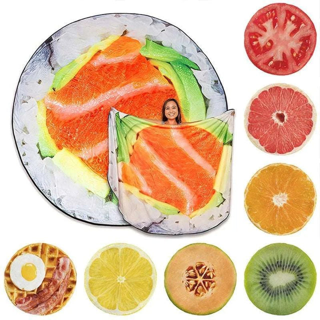 Deliciously Fruity Foodie Throw Blanket - Julia M LifeStyles