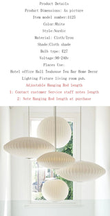 Denmark Designer Silk Pendant Lamp Living Room Hotel Hall Restaurant Hanglamp Home Decoration LED Lighting Factory Direct Sales - Julia M LifeStyles