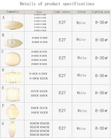 Denmark Designer Silk Pendant Lamp Living Room Hotel Hall Restaurant Hanglamp Home Decoration LED Lighting Factory Direct Sales - Julia M LifeStyles