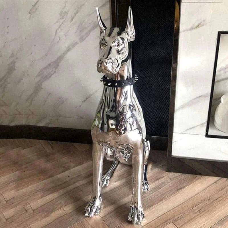 Doberman Dog Sculpture - Handcrafted - Julia M LifeStyles