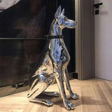 Doberman Dog Sculpture - Handcrafted - Julia M LifeStyles