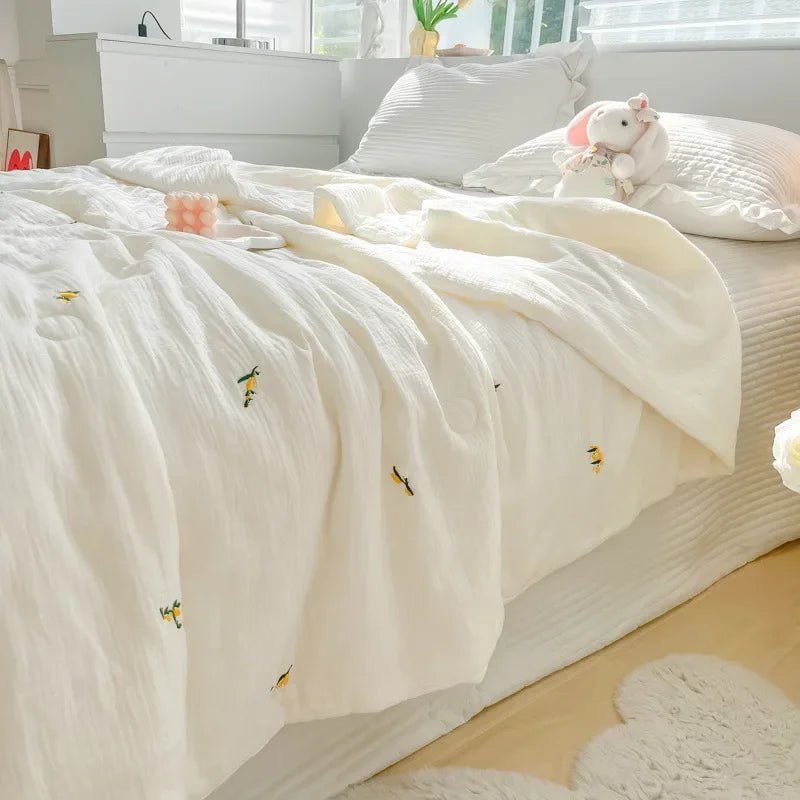 Double Layer Yarn Summer Duvet Cover 🌞🌿 - Julia M LifeStyles