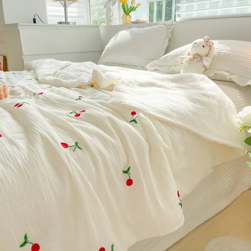 Double Layer Yarn Summer Duvet Cover 🌞🌿 - Julia M LifeStyles