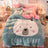 Double-Sided Flannel Fleece Bedding Set winter duvet cover set Julia M Home & Kitchen Bunny head 200x230cm 