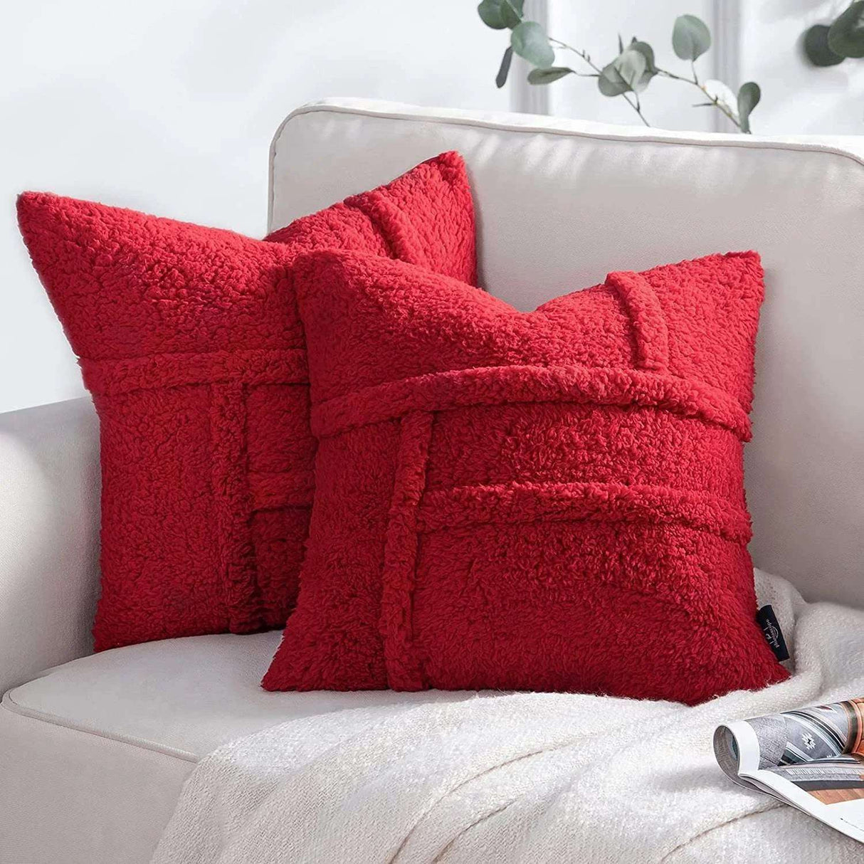 Double - sided Lamb Wool Cushion Cover - Julia M LifeStyles