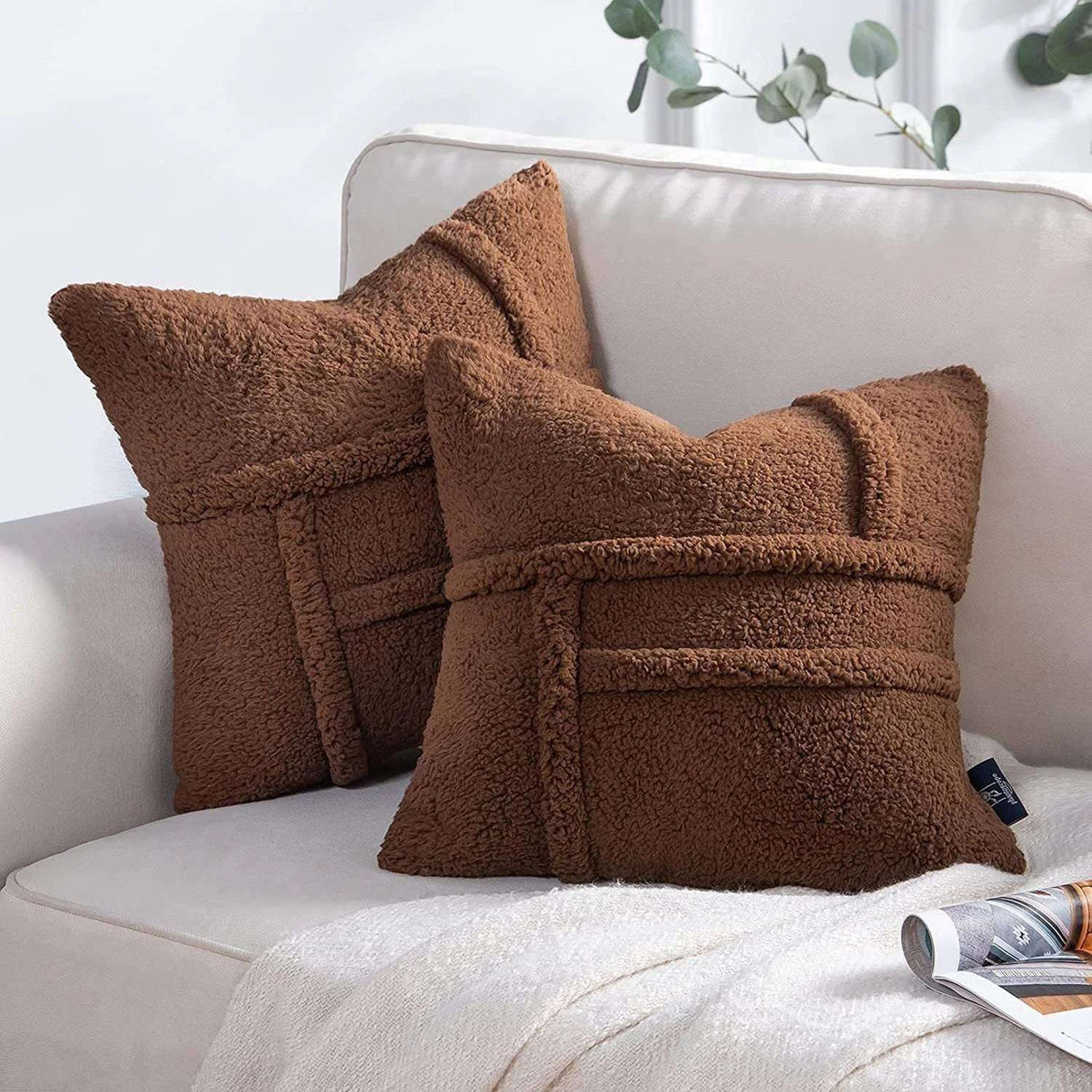 Double - sided Lamb Wool Cushion Cover - Julia M LifeStyles