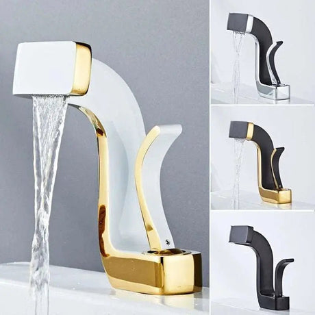 Eco - Friendly Gold and White Single Handle Faucet - Julia M LifeStyles