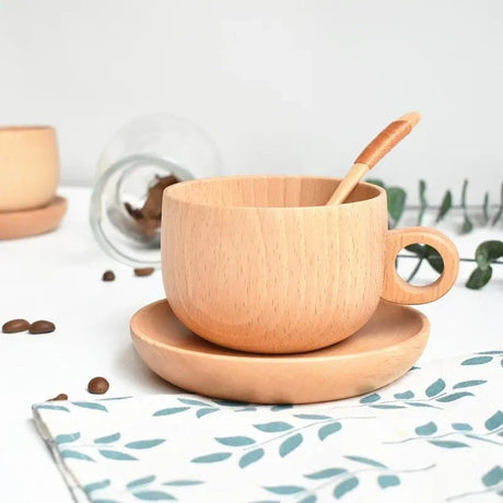 Eco - Friendly Wooden Coffee Set 🌿🍵 - Julia M LifeStyles