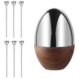 Egg Shape Toothpick Holder Stainless Steel Luxury Personality Party Bar Restaurant Dining Table Portable Metal Picks Container - Julia M LifeStyles