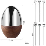 Egg Shape Toothpick Holder Stainless Steel Luxury Personality Party Bar Restaurant Dining Table Portable Metal Picks Container - Julia M LifeStyles