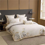 Elegance Collection: Luxurious Egyptian Cotton Embroidered Bedding Set - Julia M LifeStyles