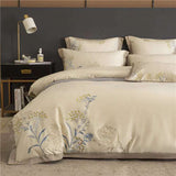 Elegance Collection: Luxurious Egyptian Cotton Embroidered Bedding Set - Julia M LifeStyles