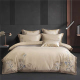 Elegance Collection: Luxurious Egyptian Cotton Embroidered Bedding Set - Julia M LifeStyles