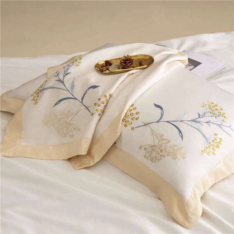 Elegance Collection: Luxurious Egyptian Cotton Embroidered Bedding Set - Julia M LifeStyles