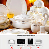 Elegant 60 - Piece Fine Bone China Dinner Set - Julia M LifeStyles