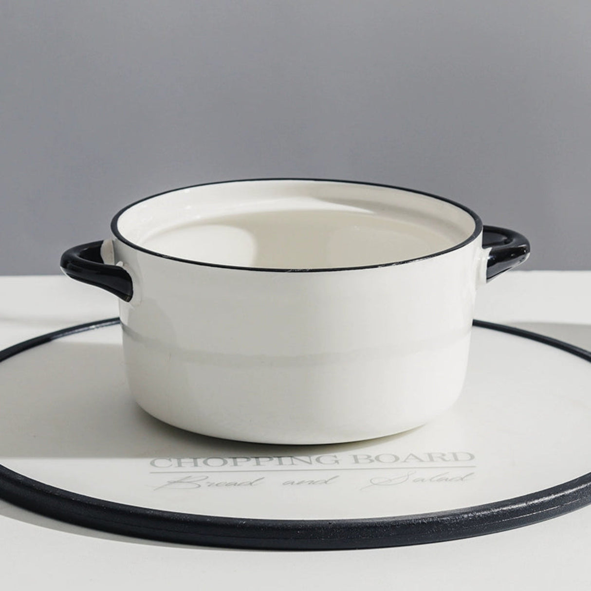 Elegant Binaural Ceramic Noodle Bowl with Lid for Instant Meals - Julia M LifeStyles