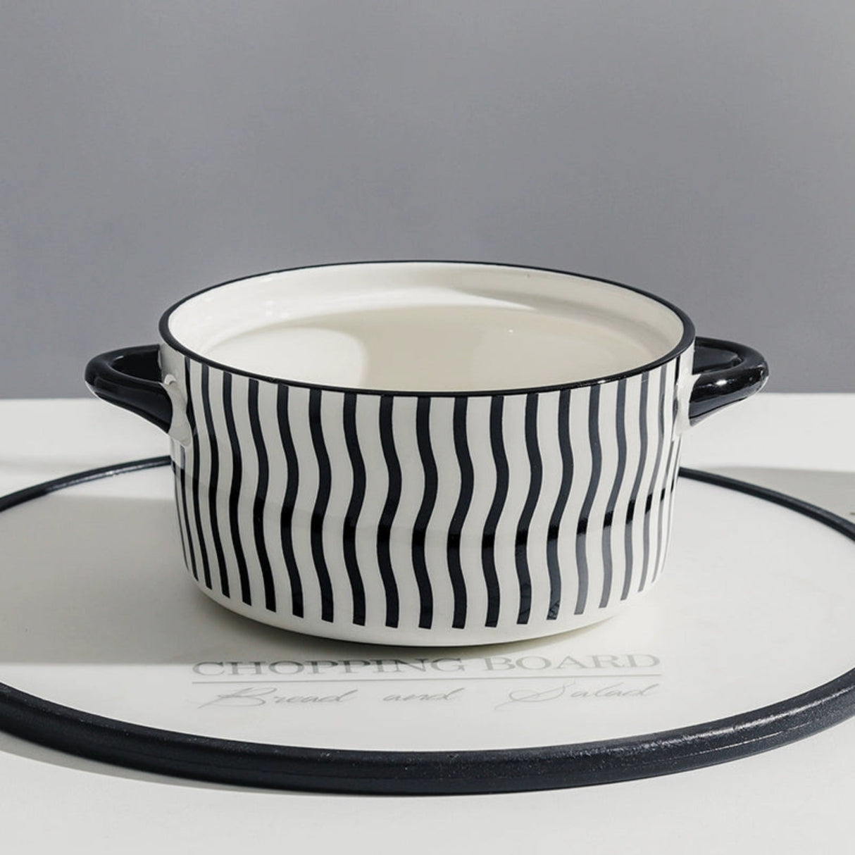 Elegant Binaural Ceramic Noodle Bowl with Lid for Instant Meals - Julia M LifeStyles