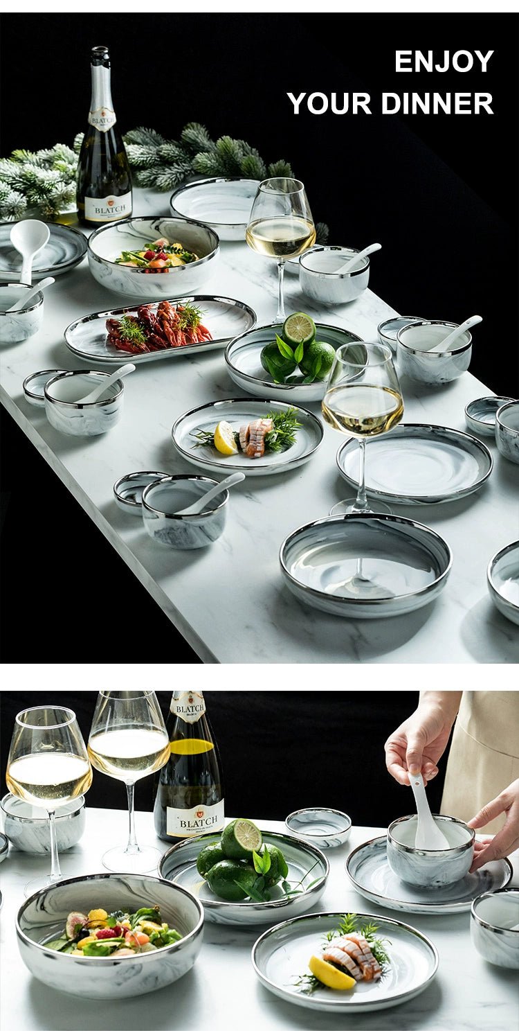 Elegant Ceramic Tableware Set for Stylish Home Gatherings - Julia M LifeStyles