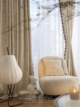 Julia M Home & Kitchen Elegant Cream Luxury Tassel Curtains - Julia M LifeStyles