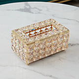 Elegant Crystal Tissue Box and Remote Control Holder - Julia M LifeStyles