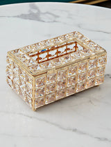 Elegant Crystal Tissue Box and Remote Control Holder - Julia M LifeStyles