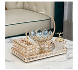 Elegant Crystal Tissue Box and Remote Control Holder - Julia M LifeStyles