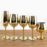 Elegant Electroplated Gold Crystal Champagne Glass - Julia M LifeStyles