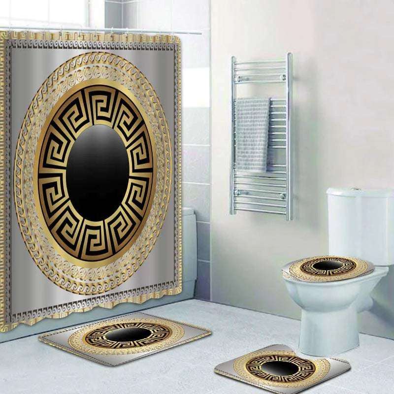 Elegant Geometric Meander Mandala Bathroom Set - Julia M LifeStyles